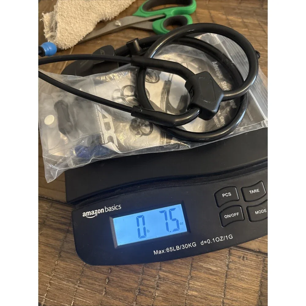 adscope stethoscope 615 with Extra Ear Tips And Snap On Clock (needs A Battery)